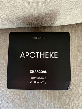 APOTHEKE Charcoal Scented Candle - Black Box
